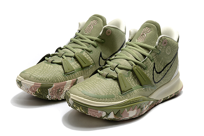 2020 Nike Kyrie Irving 7 Army Green Brown Basketball Shoes - Click Image to Close